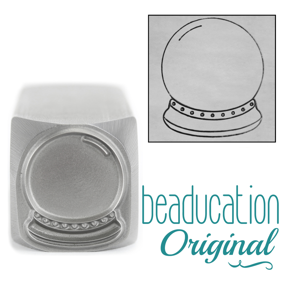 Metal Stamping Tools Snow Globe / Crystal Ball Metal Design Stamp, 17mm - Beaducation Original